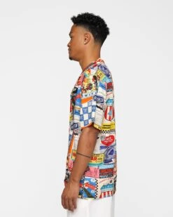 The New Establishment X Nascar CMS Program Resort Button Up Shirt Multi -Champioe Style 02045612 YM041 mens 0060