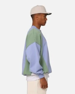 Carre C Star Panelled Crewneck Pale Blue -Champioe Style 02045622 YP838 mens 0050