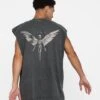 Saint Morta Momento Mori Muscle T-Shirt Black Wash