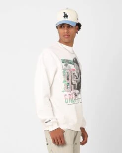 Mitchell & Ness Los Angeles Kings Wayne Gretzky Electric Crewneck Vintage White -Champioe Style 02045650 YV003 mens 0050