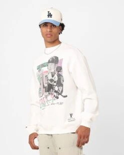 Mitchell & Ness Los Angeles Kings Wayne Gretzky Electric Crewneck Vintage White -Champioe Style 02045650 YV003 mens 0060