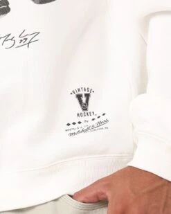 Mitchell & Ness Los Angeles Kings Wayne Gretzky Electric Crewneck Vintage White -Champioe Style 02045650 YV003 mens 0080