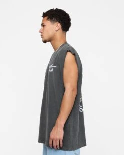 Saint Morta Departed Muscle T-Shirt Black Wash -Champioe Style 02045674 YB295 default 0070