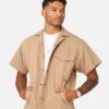 XXIII Benji Utility Button Up Shirt Khaki -Champioe Style 02045748 YK001 mens 00010