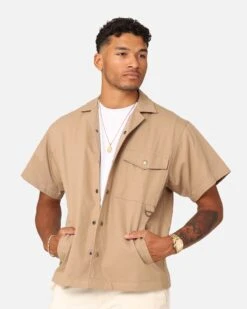 Champioe Style 15 XXIII Benji Utility Button Up Shirt Khaki