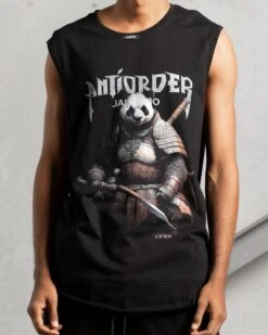 The Anti Order Kung Fu Panelled Singlet Black -Champioe Style 02045801 YB001 mens 0040