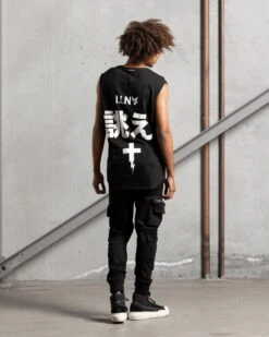 The Anti Order Kung Fu Panelled Singlet Black -Champioe Style 02045801 YB001 mens 0080