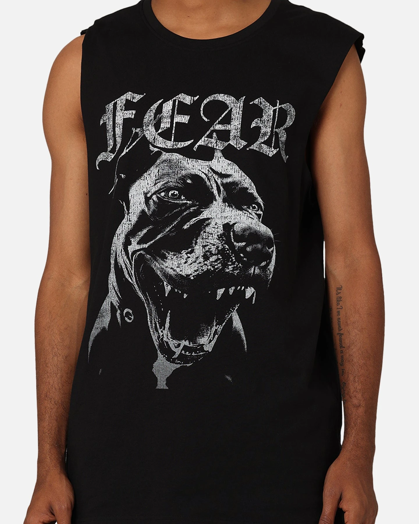 Saint Morta Fear Muscle T-Shirt Black/White 5 Saint Morta Fear Muscle T-Shirt Black/White - Image 3