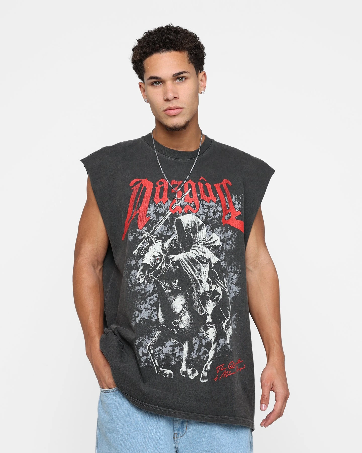 American Thrift X The Lord Of The Rings Nazgul Heavyweight Muscle T-Shirt Black Wash 3 American Thrift X The Lord Of The Rings Nazgul Heavyweight Muscle T-Shirt Black Wash