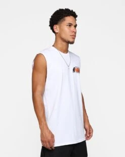 Rats Get Fat Own Luck Muscle T-Shirt White -Champioe Style 02045969 YW100 mens 0060