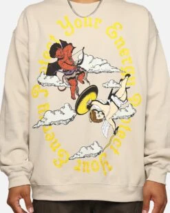 Goat Crew Protect Your Energy Crewneck Stone -Champioe Style 02046014 YS400 mens 0030