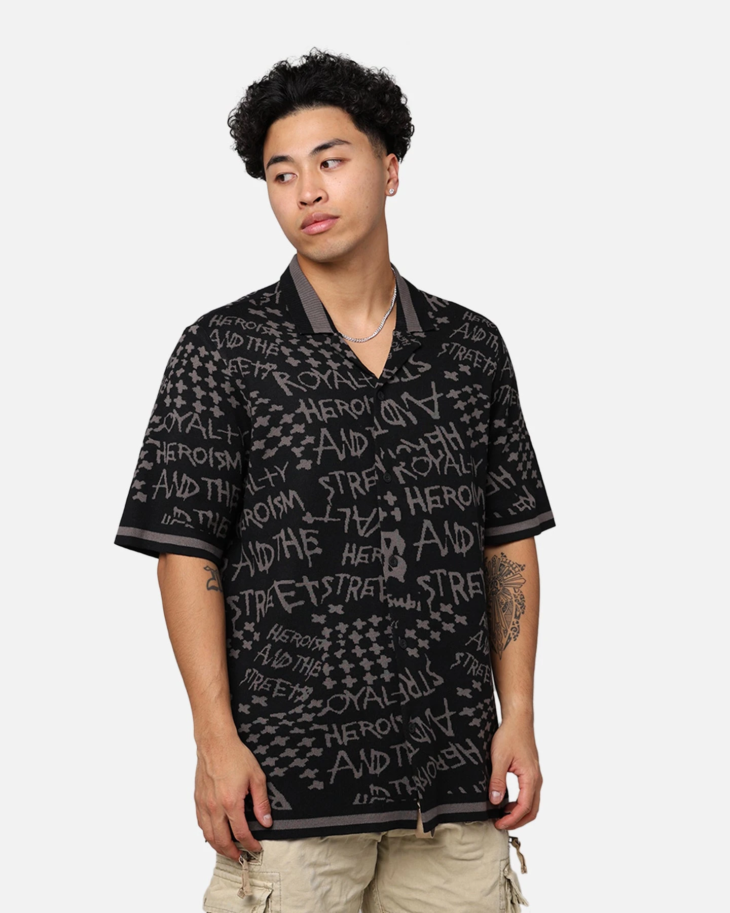 Ksubi Heroism Knit Resort Short Sleeve Shirt Black 3 Ksubi Heroism Knit Resort Short Sleeve Shirt Black