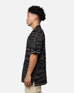 Ksubi Heroism Knit Resort Short Sleeve Shirt Black 12 Ksubi Heroism Knit Resort Short Sleeve Shirt Black -Champioe Style 02046025 YB001 mens 0050