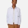 Carre Experience Stripe Oversized Button Up Shirt White -Champioe Style 02046205 YW100 mens 0010