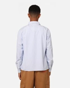 Carre Experience Stripe Oversized Button Up Shirt White -Champioe Style 02046205 YW100 mens 0040