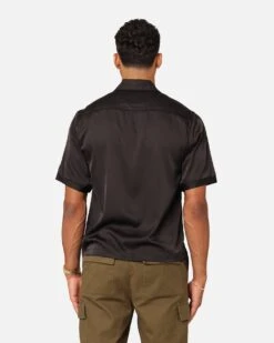 XXIII Jet Satin Button Up Shirt Black -Champioe Style 02046289 YB001 mens 00040