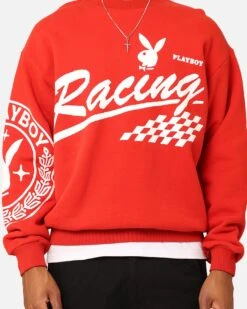 Playboy By Culture Kings Speedy Crewneck Red 14 Playboy By Culture Kings Speedy Crewneck Red -Champioe Style 02046310 YR001 mens 0040