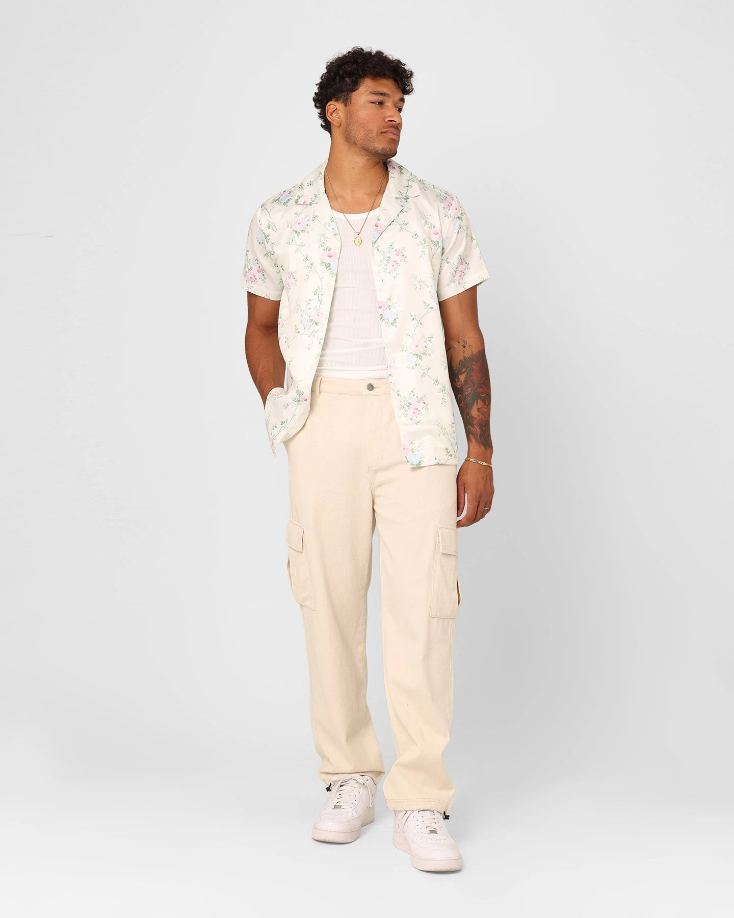 XXIII Anthony Button Up Shirt Cream/Blue/Pink 4 XXIII Anthony Button Up Shirt Cream/Blue/Pink - Image 2
