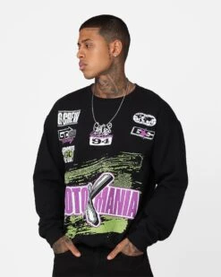 Goat Crew Moto X Mania Crewneck Black -Champioe Style 02046642 YB001 mens 0070