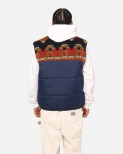 True Religion Southwestern Puffer Vest Dress Blue -Champioe Style 02046675 YD996 mens 00040