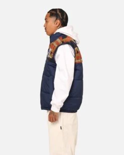 True Religion Southwestern Puffer Vest Dress Blue -Champioe Style 02046675 YD996 mens 00060