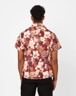 XXIII Jens Satin Button Up Shirt Maroon -Champioe Style 02046690 YM100 mens 0040