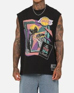 Mitchell & Ness Los Angeles Lakers 1988 Finals Muscle T-Shirt Black 10 Mitchell & Ness Los Angeles Lakers 1988 Finals Muscle T-Shirt Black -Champioe Style 02047028 YB001 mens 0030