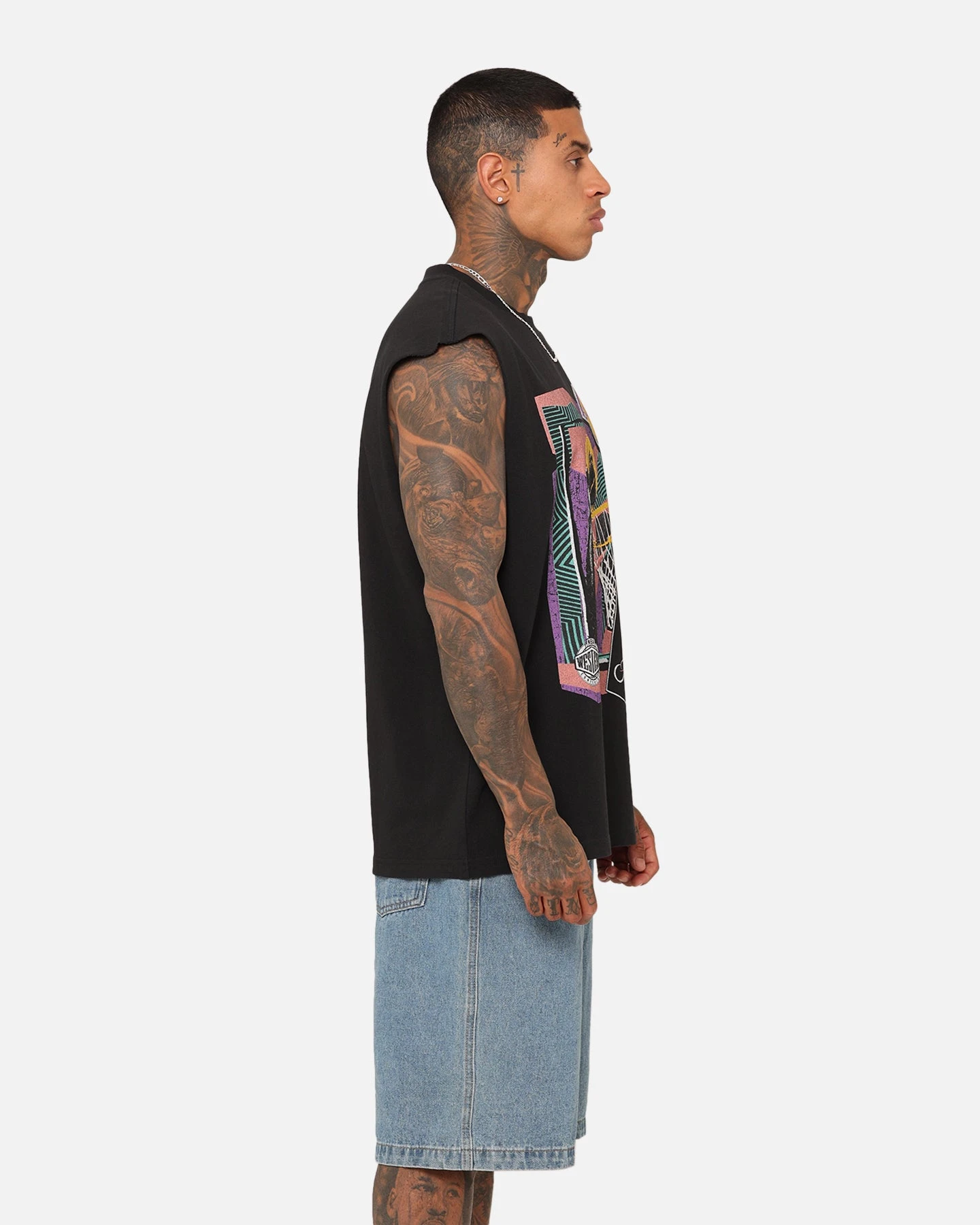 Mitchell & Ness Los Angeles Lakers 1988 Finals Muscle T-Shirt Black 7 Mitchell & Ness Los Angeles Lakers 1988 Finals Muscle T-Shirt Black - Image 5