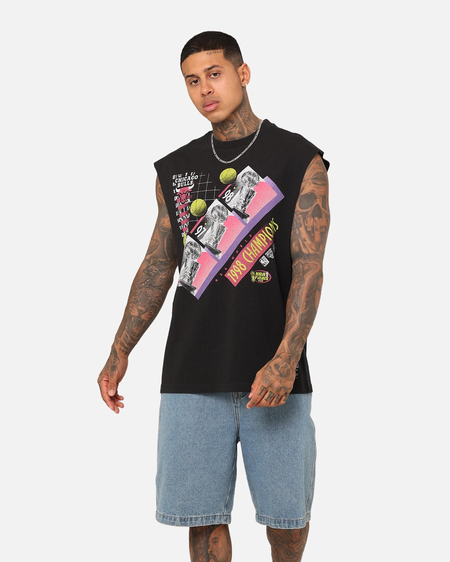 Mitchell & Ness Chicago Bulls 1998 Finals Muscle T-Shirt Black 3 Mitchell & Ness Chicago Bulls 1998 Finals Muscle T-Shirt Black