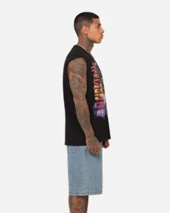 Mitchell & Ness Chicago Bulls Dennis Rodman Brush Off Muscle T-Shirt Black 12 Mitchell & Ness Chicago Bulls Dennis Rodman Brush Off Muscle T-Shirt Black -Champioe Style 02047037 YB001 mens 0050