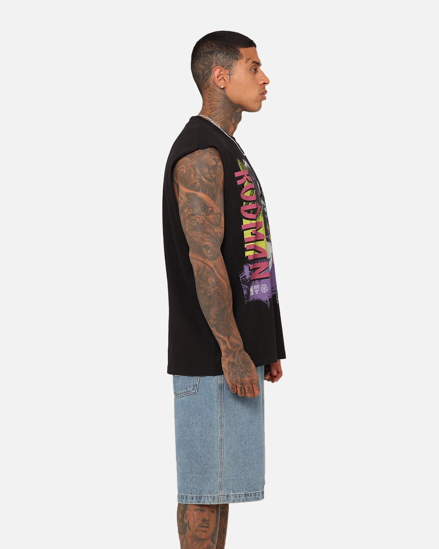 Mitchell & Ness Chicago Bulls Dennis Rodman Brush Off Muscle T-Shirt Black 7 Mitchell & Ness Chicago Bulls Dennis Rodman Brush Off Muscle T-Shirt Black - Image 5