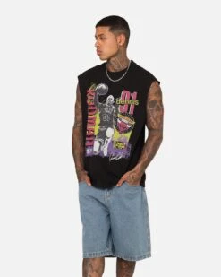 Mitchell & Ness Chicago Bulls Dennis Rodman Brush Off Muscle T-Shirt Black 13 Mitchell & Ness Chicago Bulls Dennis Rodman Brush Off Muscle T-Shirt Black -Champioe Style 02047037 YB001 mens 0060