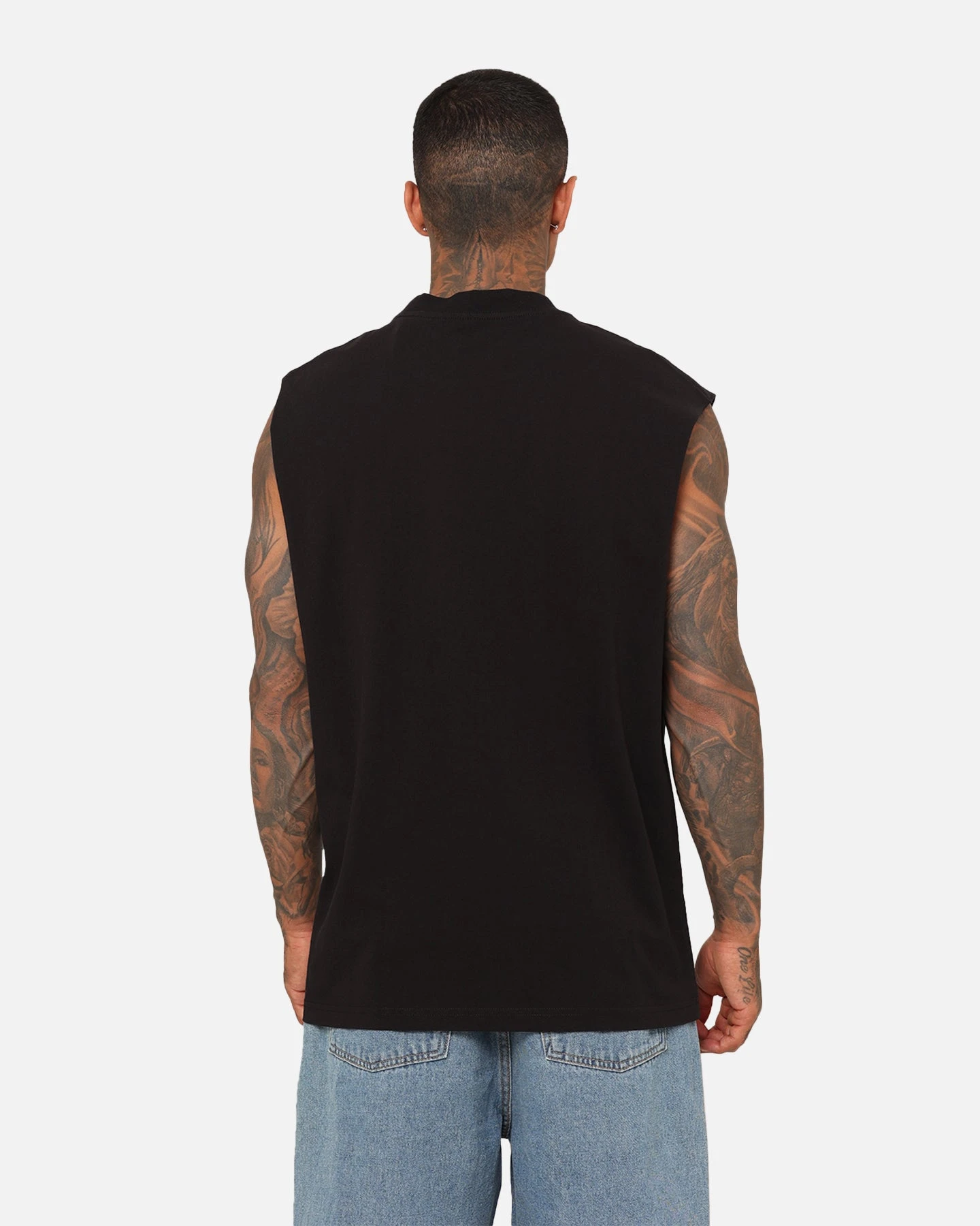 Mitchell & Ness Los Angeles Lakers Shaquille O'Neal Brush Off Muscle T-Shirt Black 6 Mitchell & Ness Los Angeles Lakers Shaquille O'Neal Brush Off Muscle T-Shirt Black - Image 4