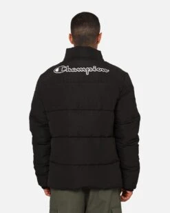 Champion Rochester Tape Puffer Jacket Black -Champioe Style 02047177 YB001 mens 0050