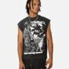 Loiter Soulless Oversized Muscle T-Shirt Vintage Black -Champioe Style 02047435 YV009 mens 0010