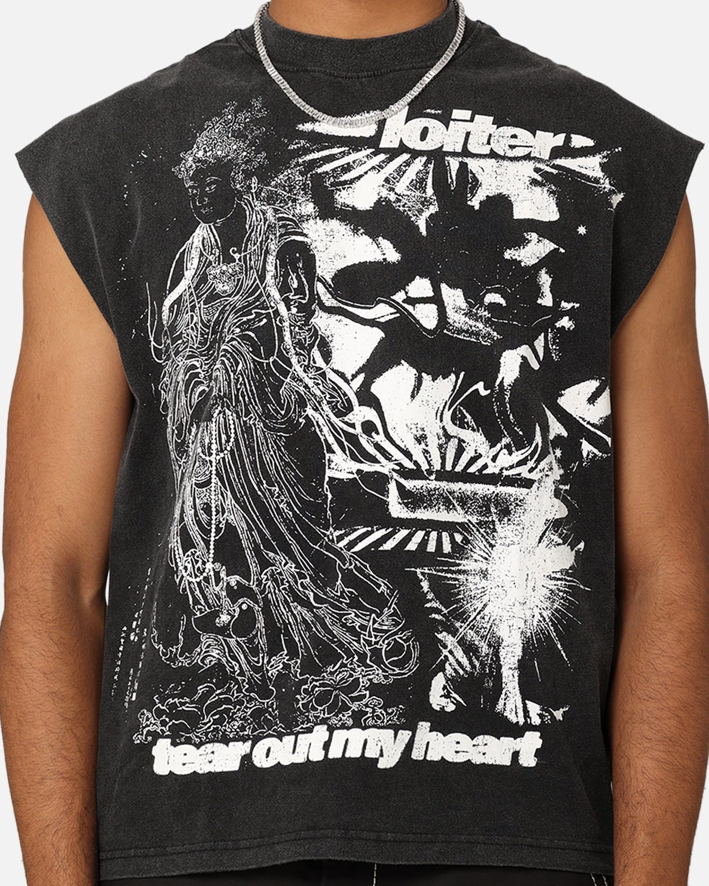 Loiter Soulless Oversized Muscle T-Shirt Vintage Black 6 Loiter Soulless Oversized Muscle T-Shirt Vintage Black - Image 4