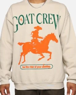 Goat Crew Destiny Rider Crewneck Sand -Champioe Style 02047506 YS214 mens 0030