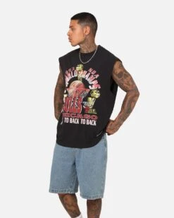 Mitchell & Ness Chicago Bulls Vintage Muscle T-Shirt Faded Black 13 Mitchell & Ness Chicago Bulls Vintage Muscle T-Shirt Faded Black -Champioe Style 02047737 YB554 mens 0060