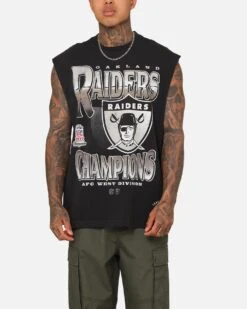 Mitchell & Ness Oakland Raiders Vintage Muscle T-Shirt Faded Black 10 Mitchell & Ness Oakland Raiders Vintage Muscle T-Shirt Faded Black -Champioe Style 02047740 YB554 mens 0030