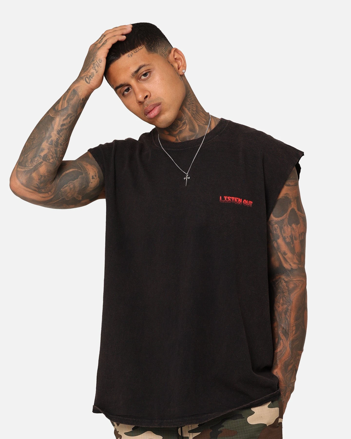 Goat Crew X Listen Out 2023 Muscle Vintage T-Shirt Black Wash 4 Goat Crew X Listen Out 2023 Muscle Vintage T-Shirt Black Wash - Image 2