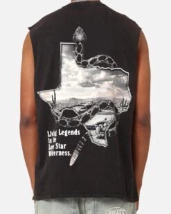 Goat Crew Texas Vintage Muscle T-Shirt Black Wash -Champioe Style 02048013 YB295 mens 0050