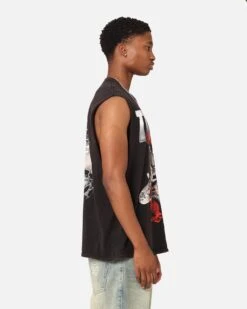 Goat Crew Texas Vintage Muscle T-Shirt Black Wash -Champioe Style 02048013 YB295 mens 0060