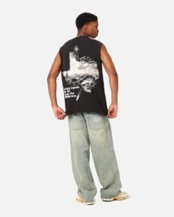 Goat Crew Texas Vintage Muscle T-Shirt Black Wash -Champioe Style 02048013 YB295 mens 0080