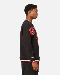 Mitchell & Ness Chicago Bulls Shooting Crewneck Black -Champioe Style 02048559 YB001 mens 0050