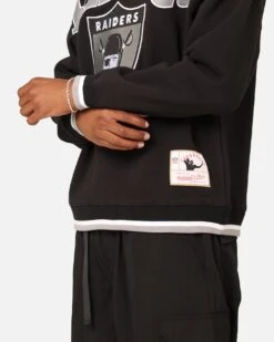 Mitchell & Ness Oakland Raiders Shooting Crewneck Black -Champioe Style 02048562 YB001 mens 0080