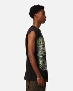 Goat Crew Monster Mayhem Muscle T-Shirt Black Wash -Champioe Style 02048597 YB295 mens 0050