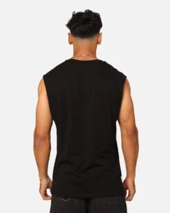 Saint Morta Tribe Oversized Muscle T-Shirt Black -Champioe Style 02048697 YB001 mens 0040