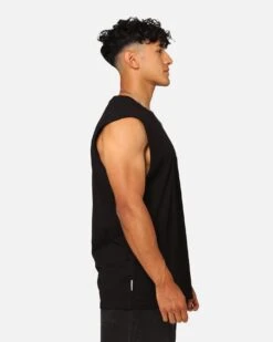 Saint Morta Tribe Oversized Muscle T-Shirt Black -Champioe Style 02048697 YB001 mens 0050