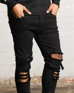 Saint Morta Rework Jeans Black -Champioe Style 03002782 YB001 mens 00030