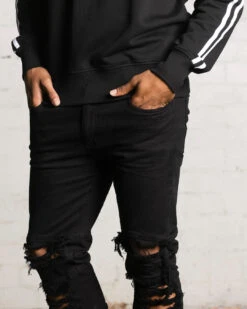 Saint Morta Rework Jeans Black -Champioe Style 03002782 YB001 mens 00040